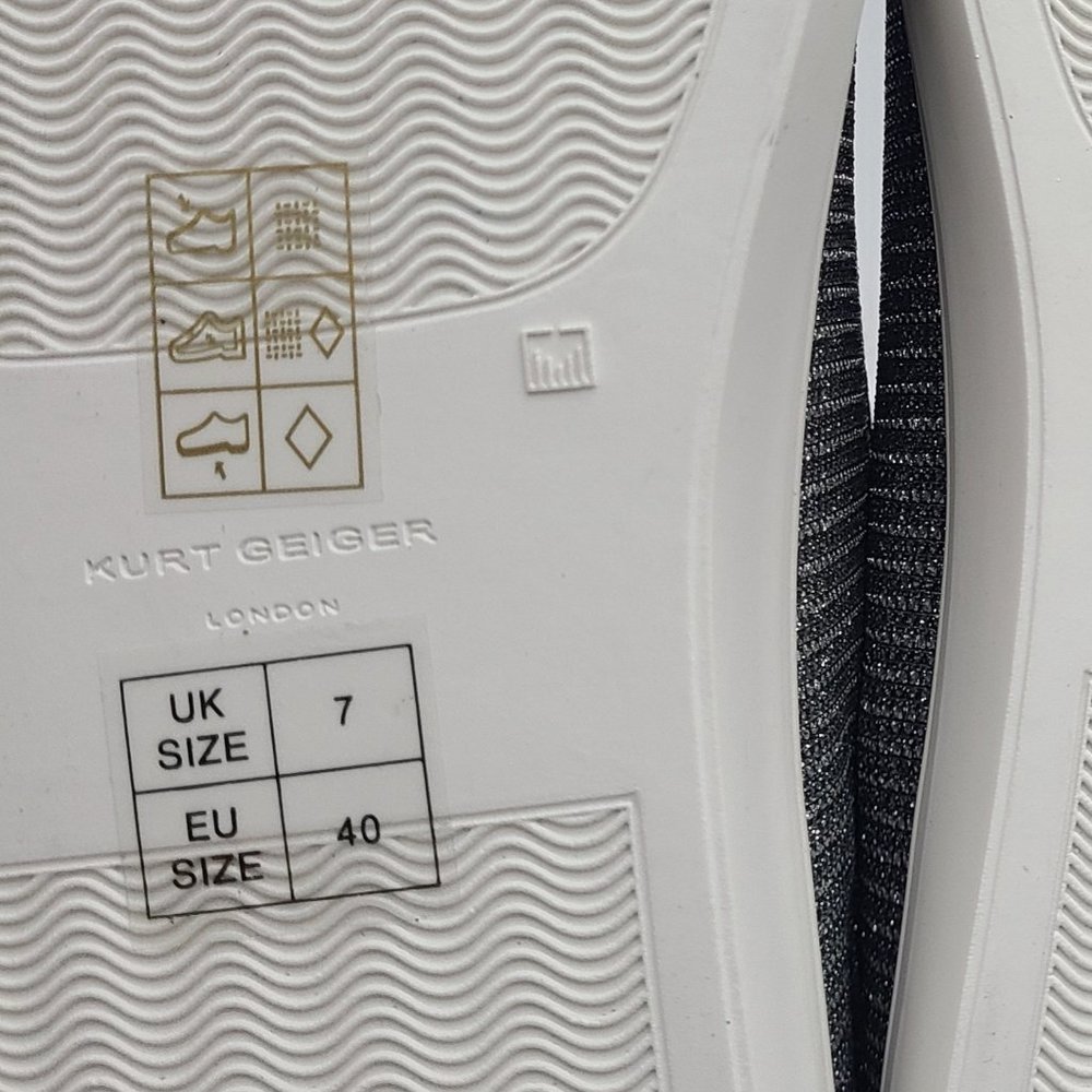 Kurt Geiger London Ludo Metallic Crystal Trainers - Picture 11 of 12